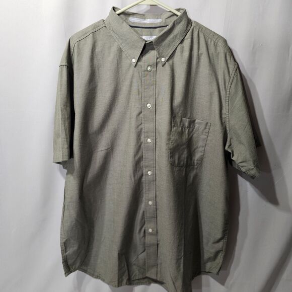 zinc Other - NWT Zinc Shirt Mens XL Chambray Green Button Down Short Sleeve Casual Classic